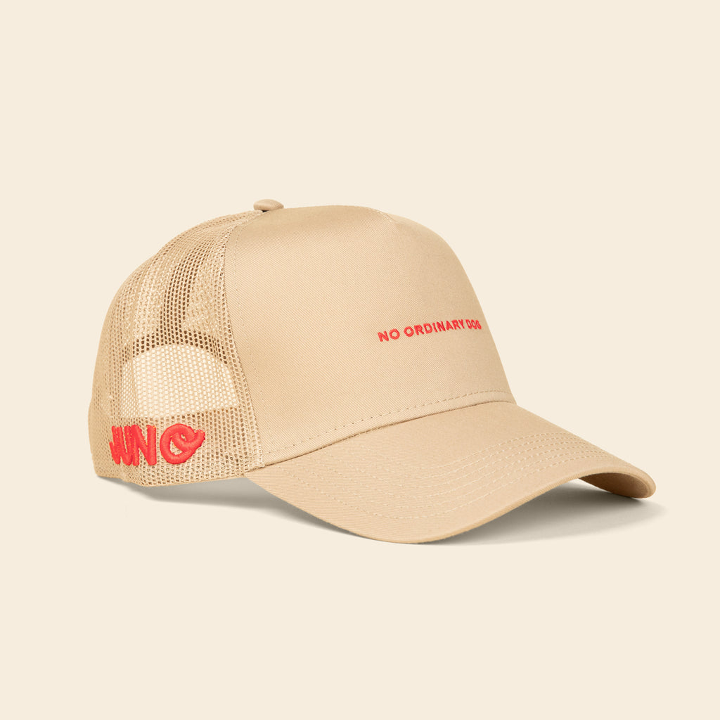 No Ordinary Dog Trucker Hat | Tan